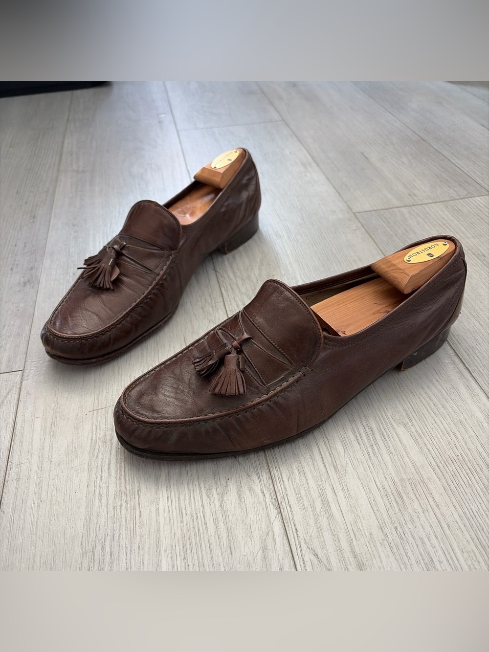Men's Brown Tassel Slip-On Loafers